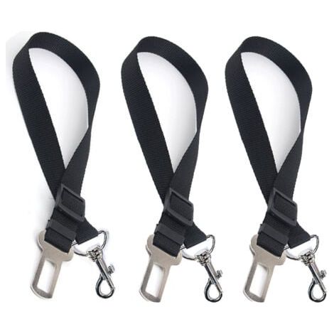 Harnais universels de voiture pour chien, 3 pièces, harnais de voiture Ripstop réglables pour chien (noir) (1/5)