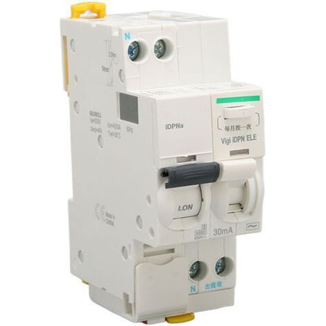 Disjoncteur différentiel 1P+N 6A 230V AC pour protection contre les fuites - Bureau et maison (1/5)