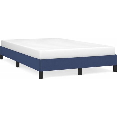 Cadre de lit bleu 120x190 tissu (1/5)