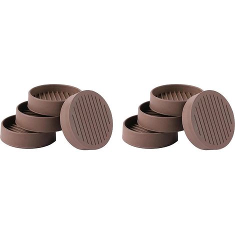 8 almohadillas redondas de goma para ruedas de muebles, almohadillas antideslizantes para muebles, barandillas de cama, protectores de suelo (1/5)