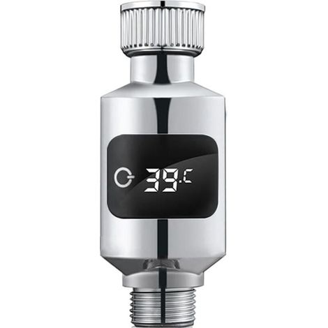 Thermomètre à eau de douche avec capteur sensible et affichage LED numérique, capteur de température du robinet d'eau sensible pour salle de bain (1/4)