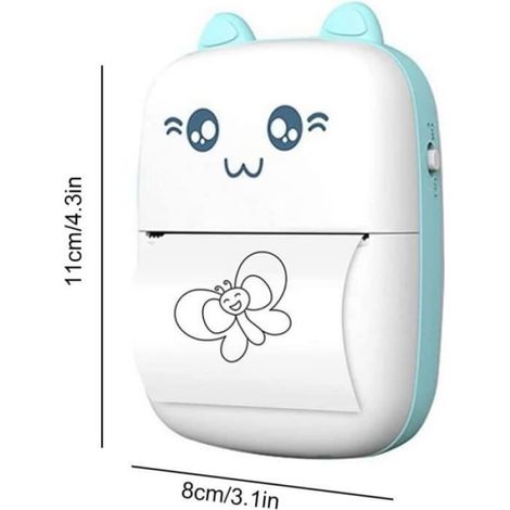 Mini imprimante de Poche Portable imprimante Thermique de Photo sans Fil pour Bureau d'étude, Poche[707] (1/4)