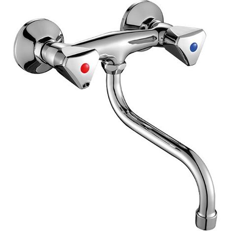 Rubinetto da cucina a parete Norm cromato (1/2)
