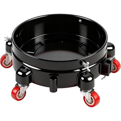 Socle Roulant pour Seau,Chariot Roulant à 360 degrés - Base à roulettes 28 centimètres pour Seau de 18,9 L pour la Maison, intérieur, extérieur, Appartement, Cuisine, Travail, école, Jardin (1/5)