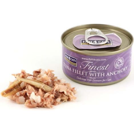Fish4Cats - Thon aux anchois - Nourriture humide pour chat 70 g