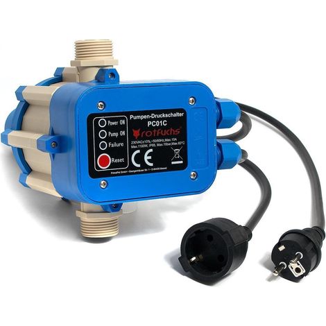 SWANEW Pumpensteuerung Automatik Pumpe Druckschalter 10 bar mit Kabel Hauswasserwerk Pumpenschalter für alle Tauchdruck