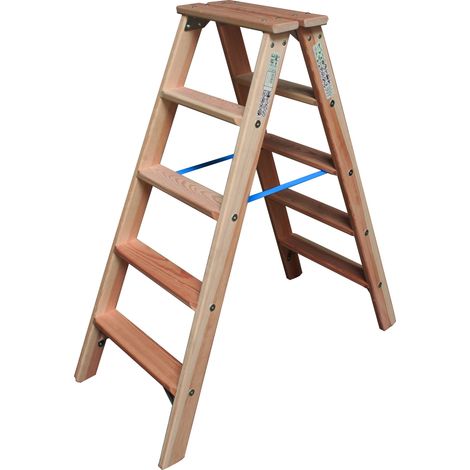 Leiter krause stabilo 2x5 beidseitig Holz hohe Qualität