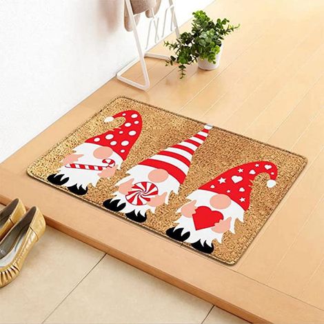Chaussette De Noël - Laine Synthétique Épaisse - Lettre Brodée Or - Chaussette Cadeau Pour Arbre De Noël - Lot De 1 (1/5)