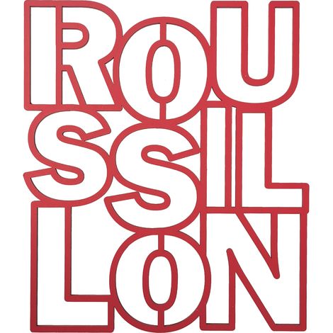 Mot décoratif découpé au laser - Roussillon - rouge (1/2)