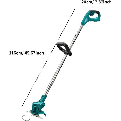 Akku-Elektro-Rasentrimmer Rasentrimmer Gartenkantenschneider + Klingen, mit 2 x 3,0 A Akkus und Ladegerät, kompatibel mit Makita-Ladegerät (1/5)