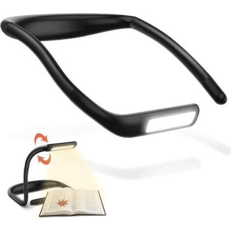 Wiederaufladbare LED-Schreibtischlampe mit einstellbarer Helligkeit, Typ-C-Anschluss, 1800-mAh-Akku, geeignet zum Lesen, Stricken, Häkeln, Flicken und Angeln, Schwarz (1/4)