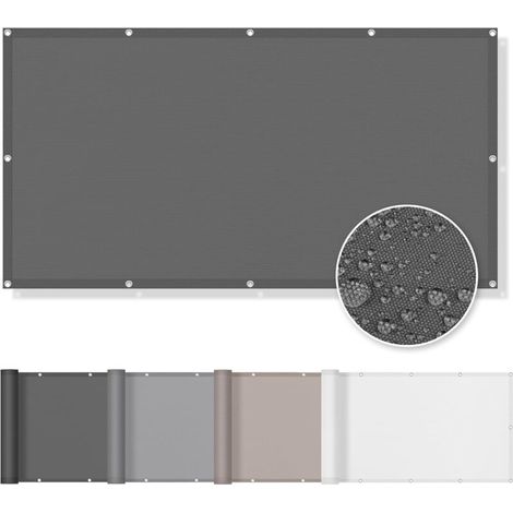 1 Voile d'ombrage Rectangulaire 2,5x3m Imperméable Anthracite Oeillets Acier Inoxydable Protection UV Terrasse Jardin