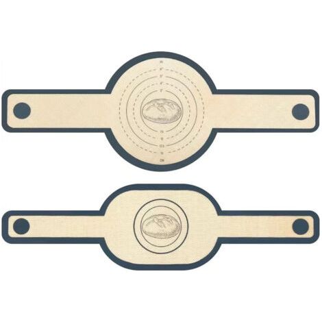 royaluxe-Lot de 2 tapis de cuisson en silicone pour four, antiadhésifs, faciles à nettoyer et réutilisables, avec longues poignées, pour transférer le levain (1/5)