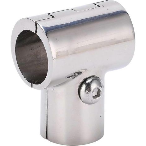 Raccord en T à 90° pour tuyau, diamètre intérieur 25,4 mm (1 po), séparable, en acier inoxydable, pour accessoires de rambarde de bateau. (1/5)