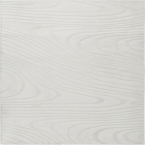Alfombra de pelo de conejo sintético peluda motivo vetas 160 x 160 cm cuadrada blanco crema Ontake (1/5)