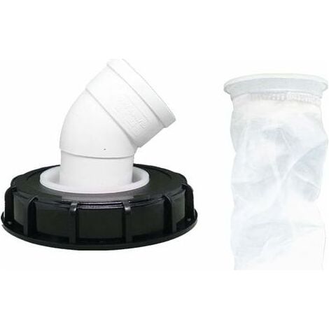 45° Filtre à Couvercle IBC, Filtre à Eau de Pluie en Nylon 163 mm, Lavable avec Couvercle pour réservoir d'eau de Pluie IBC DN 150 (1/5)
