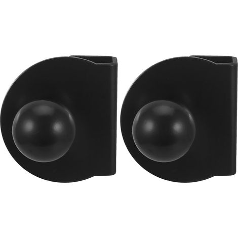 2 Pièces Poignée de Porte Verre Noire pour Salle de Bain et Poignée Bouton Polyvalente pour Portes Vitrées et Vitrines Lot de Facile à Nettoyer et Stable (1/5)
