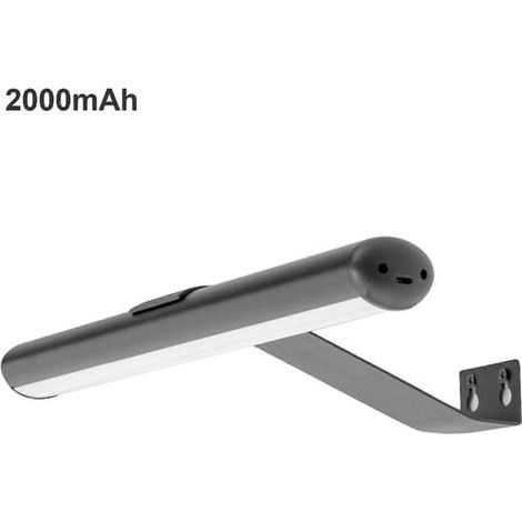 Lampe de tableau à piles avec télécommande, 3 modes d'éclairage, angle réglable, noire, 2000 mAh (1/3)