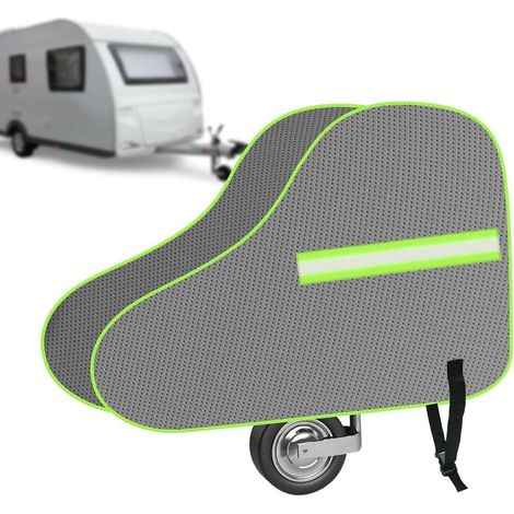 Couvercle de Timon Remorques, Housse de Protection pour Caravanes et Remorques, avec Bandes Réfléchissantes, Couverture de remorquage Attelage Housse pour Tête d'attelage de Caravane(Gris) (1/5)