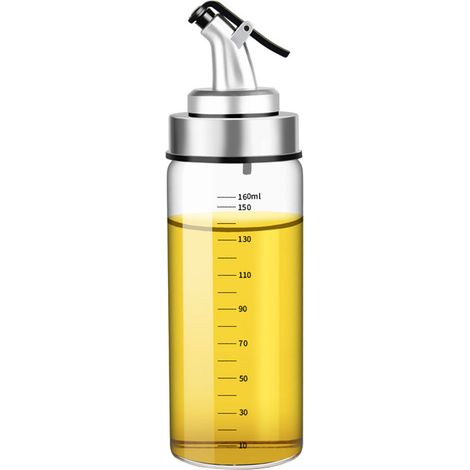 Distributeur Dhuile - Bouteille En Verre Borosilicat Haute Résistance - Bec Verseur Anti-Goutte - Capacité 500 Ml - Pour Cuisine (1/5)