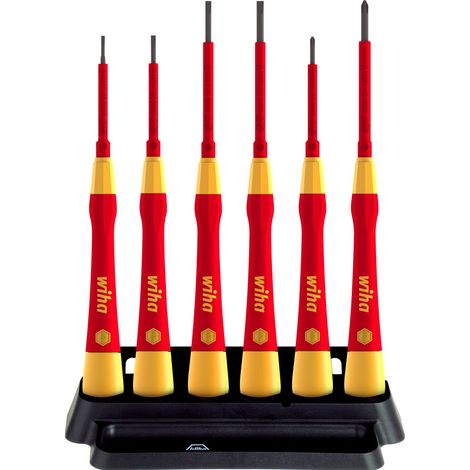 Wiha Set di giravite di precisione PicoFinish® electric A taglio, Phillips 7 pz. con supporto (42989) (1/2)