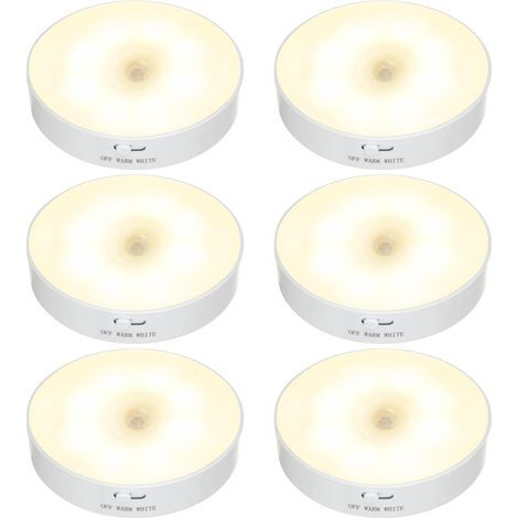Lot de veilleuses LED sans fil, lampe de sécurité rechargeable par USB pour escaliers, chambre, salon, salle de bain, dressing, garage, éclairage sous les meubles de cuisine - RWKitchen & Furniture St (1/4)