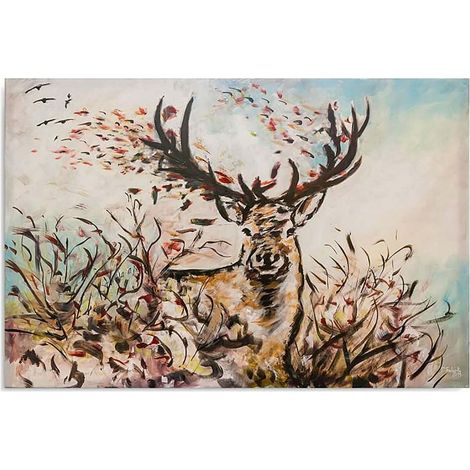 Tableau cerfs d'automne - 40 x 30 cm (1/4)
