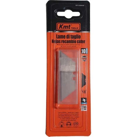 10 Pezzi Lame Ricambio Trapezoidali SK5 18mm per Cutter, Cartone, Plastica, Corda (1/2)