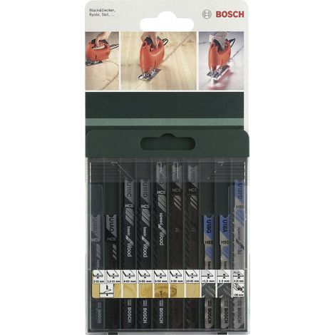 Accessoires Jeu de lames pour Scie sauteuse 10 pièces (1/2)
