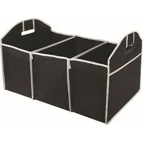 Organisateur de Coffre Voiture Noir – Sac de Rangement Pliable et Robuste pour Voiture, Camionnette ou Camion – 1 Pièce (1/5)