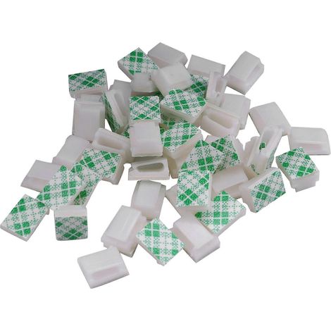 Attaches de faisceau de câbles auto-adhésives, clips de fixation, largeur 7 mm, lot de 50 (1/5)