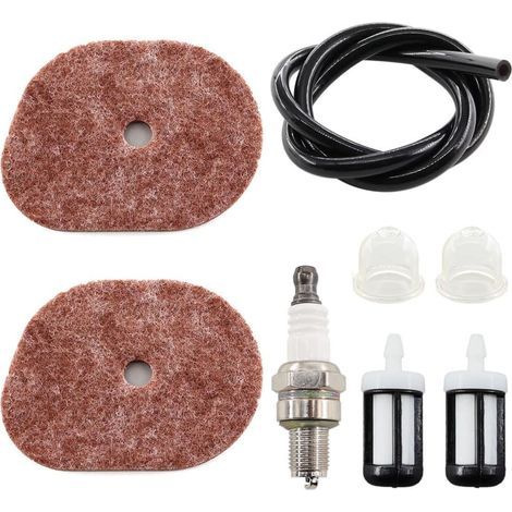 MCHNIC Carb Filtre à air Filtre à Carburant Bougie d'allumage pour Stihl FS40 FS50 FS50C FS56 FS56R FS70 FS70RC KM56 KM56RC FC56 FC70 HT56C Tondeuse Débroussailleuse 4144 124 2800, 0000 350 3513 (1/5)