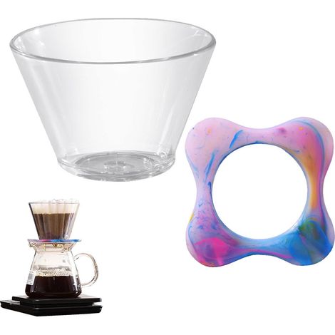 Elegante gotero retro de resina con diseño de arcoíris, extracción lenta y de alta precisión del café filtrado para un máximo aroma. (1/4)