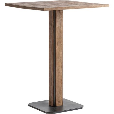 Table de bar contemporaine en bois de manguier marron clair - Marron clair effet vieilli (1/5)