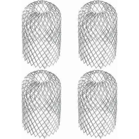 Lot de 4 Gardes de Gouttière en Métal Tamis de Filtre Extensible Crépine de Feuilles Protections de Tuyau de Descente pour Gouttières Tuyau de Descente (1/5)