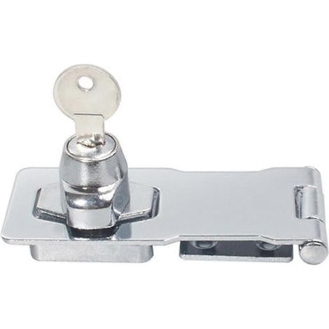 Verrouillage à clé rotatif à 90 degrés pour armoire à double porte de bureau ou de bureau, serrure à combinaison de sécurité en alliage de zinc argenté de 6,35 cm (2,5 pouces). (1/5)