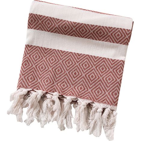 1 serviette de plage, 180 x 100 cm, coton, fine et compacte, avec franges, pour plage, hammam, sauna, pique-nique et bain (1/5)