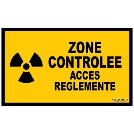 Panneau Zone controlée acces réglementé - Rigide 330x200mm - 4161341