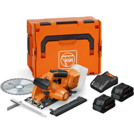 Set di seghe circolari portatili a batteria Fein per metallo F-IRON Cut 57 AS, 2x 8,0 PC e caricatore in L-BOXX (1/4)