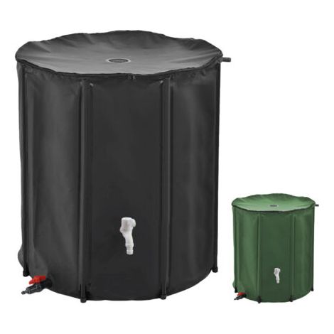 Réservoir souple, récupérateur d'eau de pluie pliable - 200 L - Noir - Linxor Récupérateur d'eau de pluie (1/5)
