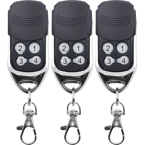 433MHz Telecommande Universelle Portail,Telecommande Camé Porte de Garage de Remplacement, Super Copie, Code Fixe, Code Roulant, Applicable à Télécommande DOORHAN MOTORLIN,3pcs