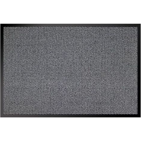 Tapis de Bain Absorbant 80x120 cm Gris Antidérapant Séchage Rapide Douceur Confort Salle de Bain