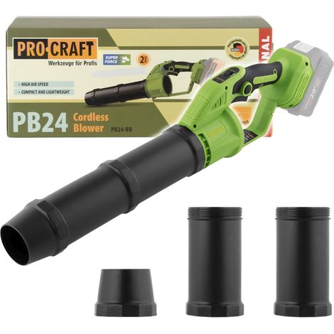 Soplador de hojas a batería Procraft PB24bb 20 V sin escobillas Solo - sin batería, sin cargador