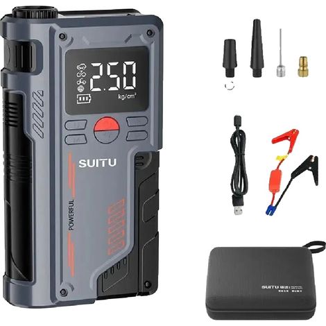 Starthilfegerät für Autos, 150-PSI-Kompressor, Notstromversorgung, 8000 mAh (1/2)
