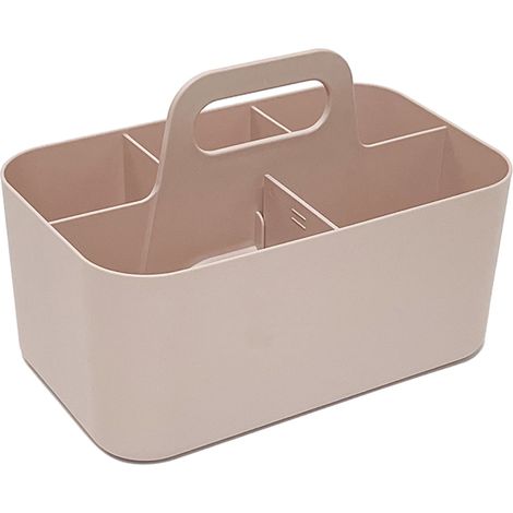 Boîte De Rangement Pour Pinceaux À Maquillage Et Stylos - Organiseur De Bureau En Plastique Blanc - 25 x 15 x 11 cm - 1 Pièce (1/5)