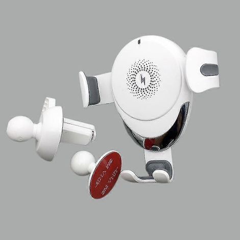 Support de téléphone de voiture à fixation automatique Shxx avec chargement sans fil - blanc (un ensemble) B919-81