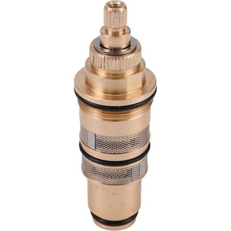 Robinet Thermostatique - Vanne De Douche En Cuivre - Pour Installation Domestique - Hauteur 85 Mm - Diamètre 34 Mm - Température Max 60 °C - 1 Pièce (1/4)