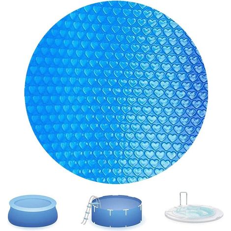 Bâche de Piscine, Couverture De Protecteur De Piscine Ronde, Avec Protection Uv Pour Les Piscines Rondes Baignon À Remous Couverture Thermique, Diamètre : 360cm