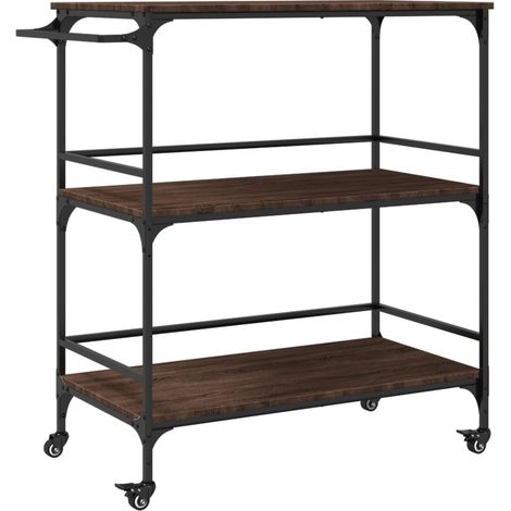 Maison Exclusive - Carrello da Cucina Rovere Marrone 100,5x50x105 cm