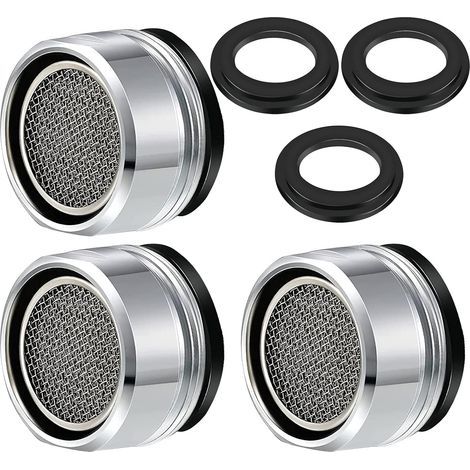 M24 Faucet Aerator, 3 Pieces Water Saving Faucet Filter Faucet Accessories Diffuser Faucet Filter with Sealing Ring for Kitchen and Bathroom (1/5)